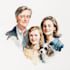 create a watercolor family portrait