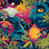 create chaotic abstract art, psychedelic in my style