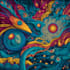 create magical abstract art, psychedelic, surrealism, cubism