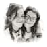 make a character logo and friendship portrait