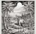 create artistic linocut illustration
