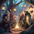 design an your dnd group party illustration