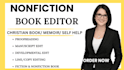 developmental edit, copy edit proofread memoir self help christian manuscript