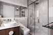 stage cgi empty room, remodel bathroom interior,home lighting, kitchen rendering