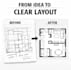 design a functional floor plan for small homes and apartments