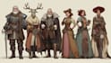 draw your dnd rpg character or party illustration art