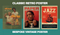 design retro vintage poster for print or digital use
