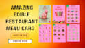 design amazing editable food restaurant menu