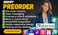 setup shopify preorder essent notify globo wolf appikon secomapp spurit 17track
