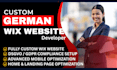 build a german website for any niche using wix or wordpress, deutsch website