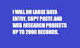 do copy paste, data entery excel, web research
