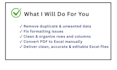 do excel data cleaning and convert pdf to excel