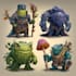 design 2d game art characters creatures environment icons