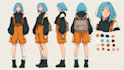 draw anime character design sheet