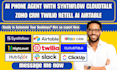 do ai phone agent with synthflow cloudtalk zoho crm twilio retell ai airtable