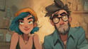 do a digital cartoon illustration