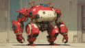 draw amazing character mecha robot illustration