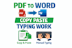 do accurate data entry, copy paste and web research