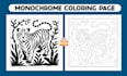 create monochrome any custom coloring pages for KDP