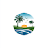 design beach landscape and lawncare logo