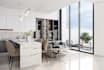 craft 3d duplex townhouse,rooftop lounge,open plan interior, cozy bedroom render