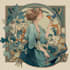 create illustrations in art nouveau style
