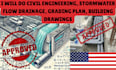 civil engineering, stormwater flow drainage, grading plan, building drawings