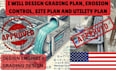 design grading plan, erosion control, site plan and utility plan