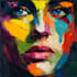paint expressive colorful abstract portraits