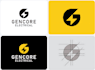 design eco energy, electrical, power and solar logo