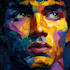 paint expressive colorful abstract portraits