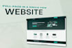 design a clean and modern one page website