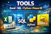 do marketing analytics using excel, sql, python and power bi