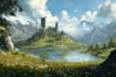 draw a landscape illustration
