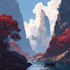 anime background and environment concept art