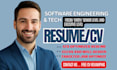 write ats optimized software engineering resume and tech cv