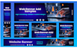 design website banner and landing page
