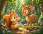 create cute childrens book style ai illustrations