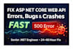 fix asp net core web API errors bugs and crashes fast