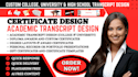 do university transcript, college, high school transcript, ged award certificate