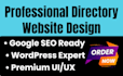 design a premium level brilliant directories website wordpress directory