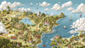 fantasy map illustration vector event map design tourist map