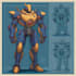 draw mecha robot character sheet design