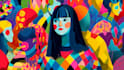 draw colourful digital illustration