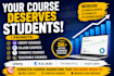 online course promotion udemy thinkific kajabi course marketing sales funnel
