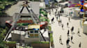 3d amusement park visualization,outdoor funfair design,recreational space render