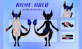 draw furry reference sheet fursona oc furry character ref sheet anthro ref sheet