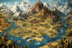 make fantasy map illustration