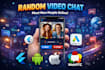 create a random video call app with webrtc, similar to omegle