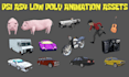 ps1 ps2 n64 psx ps3 ps4 low poly 3d character model game asset 3d animations